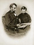 Lincoln and Tad, 1864-Anthony Berger-Stretched Canvas