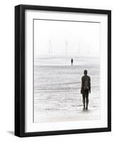 Anthony Gormleys Another Place, Crosby Beach, Merseyside, England, UK-Alan Copson-Framed Photographic Print