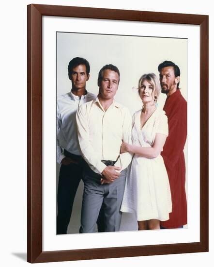 Anthony Perkins, Paul Newman, Joanne Woodward and Laurence Harvey. WUSA, 1970 directed by STUART RO-null-Framed Photo