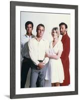 Anthony Perkins, Paul Newman, Joanne Woodward and Laurence Harvey. WUSA, 1970 directed by STUART RO-null-Framed Photo