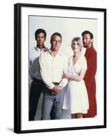 Anthony Perkins, Paul Newman, Joanne Woodward and Laurence Harvey. WUSA, 1970 directed by STUART RO-null-Framed Photo