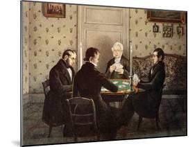 Anthony Playing Cards with His Friends, 19Th Century-Mary Ellen Best-Mounted Giclee Print