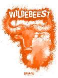Wildebeest Spray Paint Orange-Anthony Salinas-Poster