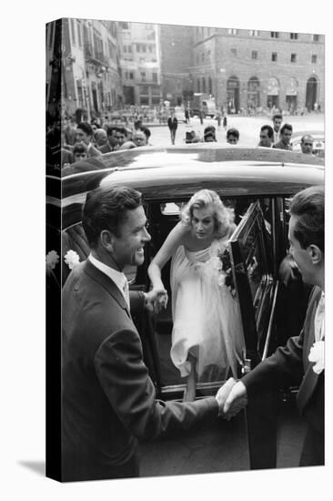 Anthony Steel and Anita Ekberg During their Wedding Day-Mario de Biasi-Stretched Canvas