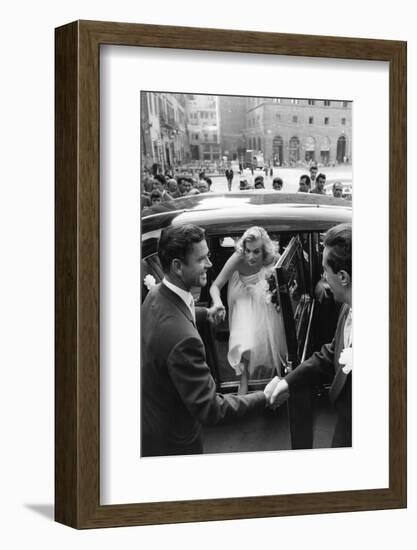 Anthony Steel and Anita Ekberg During their Wedding Day-Mario de Biasi-Framed Photographic Print