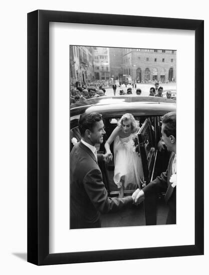 Anthony Steel and Anita Ekberg During their Wedding Day-Mario de Biasi-Framed Photographic Print