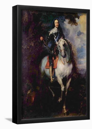 Anthony van Dyck (Portrait of Charles I, King of England) Art Poster Print-null-Framed Poster