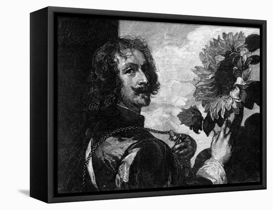 Anthony Van Dyck, Self-Portrait with a Sunflower, C1633-1641-OL Lacour-Framed Stretched Canvas