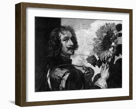 Anthony Van Dyck, Self-Portrait with a Sunflower, C1633-1641-OL Lacour-Framed Giclee Print