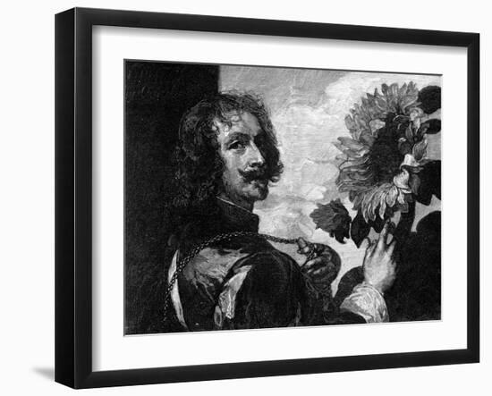 Anthony Van Dyck, Self-Portrait with a Sunflower, C1633-1641-OL Lacour-Framed Giclee Print