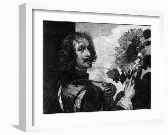 Anthony Van Dyck, Self-Portrait with a Sunflower, C1633-1641-OL Lacour-Framed Giclee Print