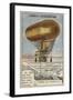 Anthony Varicle Flying His Dirigible Airship to Alaska to Resupply Overwintering Gold Prospectors-null-Framed Giclee Print