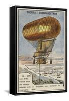 Anthony Varicle Flying His Dirigible Airship to Alaska to Resupply Overwintering Gold Prospectors-null-Framed Stretched Canvas