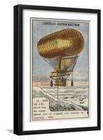 Anthony Varicle Flying His Dirigible Airship to Alaska to Resupply Overwintering Gold Prospectors-null-Framed Giclee Print