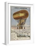 Anthony Varicle Flying His Dirigible Airship to Alaska to Resupply Overwintering Gold Prospectors-null-Framed Giclee Print