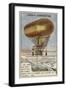 Anthony Varicle Flying His Dirigible Airship to Alaska to Resupply Overwintering Gold Prospectors-null-Framed Premium Giclee Print