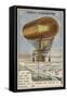 Anthony Varicle Flying His Dirigible Airship to Alaska to Resupply Overwintering Gold Prospectors-null-Framed Stretched Canvas