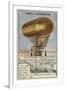 Anthony Varicle Flying His Dirigible Airship to Alaska to Resupply Overwintering Gold Prospectors-null-Framed Giclee Print