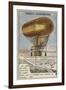 Anthony Varicle Flying His Dirigible Airship to Alaska to Resupply Overwintering Gold Prospectors-null-Framed Giclee Print