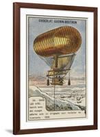 Anthony Varicle Flying His Dirigible Airship to Alaska to Resupply Overwintering Gold Prospectors-null-Framed Giclee Print