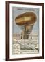 Anthony Varicle Flying His Dirigible Airship to Alaska to Resupply Overwintering Gold Prospectors-null-Framed Giclee Print