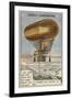 Anthony Varicle Flying His Dirigible Airship to Alaska to Resupply Overwintering Gold Prospectors-null-Framed Giclee Print