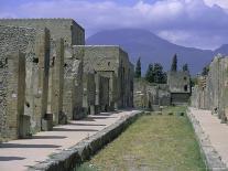 Pompeii, Mt. Vesuvius Behind, Campania, Italy, Europe-Anthony Waltham-Photographic Print
