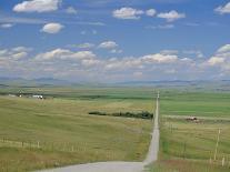 Road Across Prairie Wheatlands, South of Calgary, Alberta, Canada-Anthony Waltham-Photographic Print