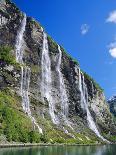 Seven Sisters Falls as Seen from Ferry, Geiranger Fjord, Norway, Europe-Anthony Waltham-Photographic Print