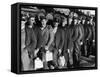 Anthracite Coal Miners Coming Out of Powderly Mine-Margaret Bourke-White-Framed Stretched Canvas