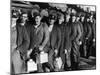 Anthracite Coal Miners Coming Out of Powderly Mine-Margaret Bourke-White-Mounted Photographic Print