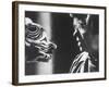 Anthropologist Dr. Margaret Mead Studying a Decorated Tchambul Skull-John Loengard-Framed Premium Photographic Print