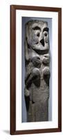 Anthropomorphic-Figure Tomb Pillar with Stamped Decoration, Terracotta, China-null-Framed Giclee Print