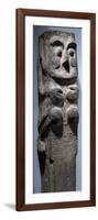 Anthropomorphic-Figure Tomb Pillar with Stamped Decoration, Terracotta, China-null-Framed Giclee Print