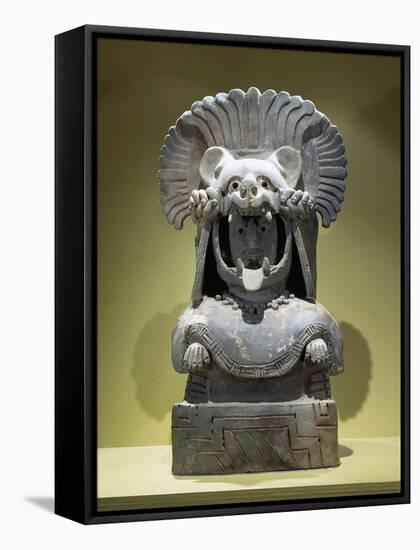 Anthropomorphic Funerary Urn known as Woman with Jaguar Helmet-null-Framed Stretched Canvas