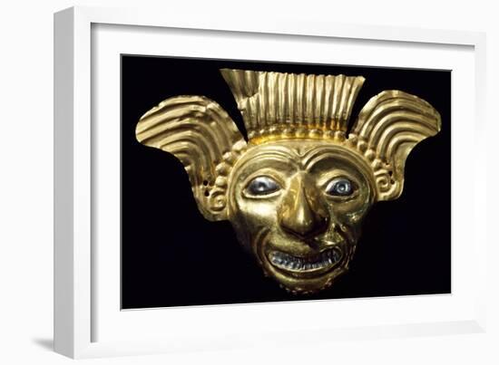 Anthropomorphic Gold Mask Originating from La Tolita-null-Framed Giclee Print