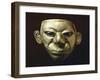 Anthropomorphic Gold Mask Originating with Platinum Eyes from La Tolita-null-Framed Giclee Print