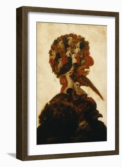 Anthropomorphic Head Representing One of the Four Elements, Air-Giuseppe Arcimboldo-Framed Giclee Print