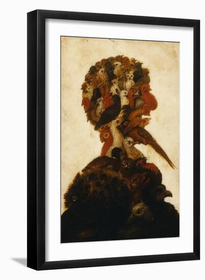 Anthropomorphic Head Representing One of the Four Elements, Air-Giuseppe Arcimboldo-Framed Giclee Print