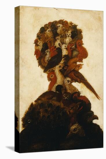 Anthropomorphic Head Representing One of the Four Elements, Air-Giuseppe Arcimboldo-Stretched Canvas