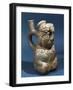 Anthropomorphic Polychrome Terracotta Vessel with Figure of Seated Priest or Shaman-null-Framed Giclee Print