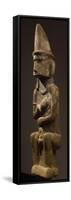 Anthropomorphic Stoneware Sculpture from Nias Island-null-Framed Stretched Canvas