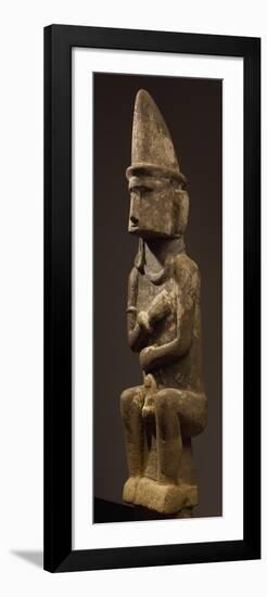 Anthropomorphic Stoneware Sculpture from Nias Island-null-Framed Premium Giclee Print