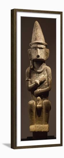 Anthropomorphic Stoneware Sculpture from Nias Island-null-Framed Premium Giclee Print