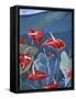 Anthurium Mural in Jardin de Balata, Martinique, Caribbean-Walter Bibikow-Framed Stretched Canvas