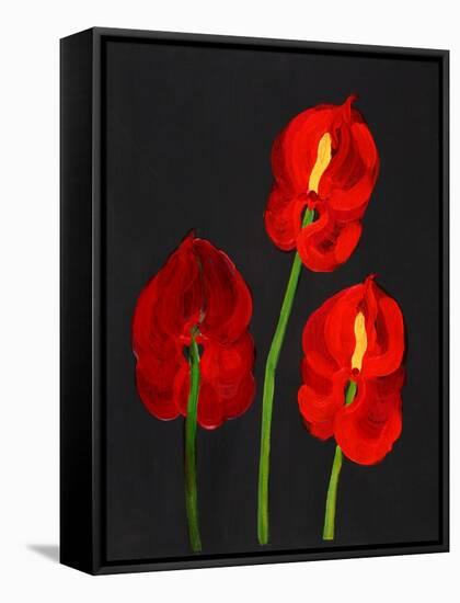 Anthurium-Deborah Barton-Framed Stretched Canvas