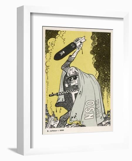 Anti-American Propaganda-B. Jefimov-Framed Art Print