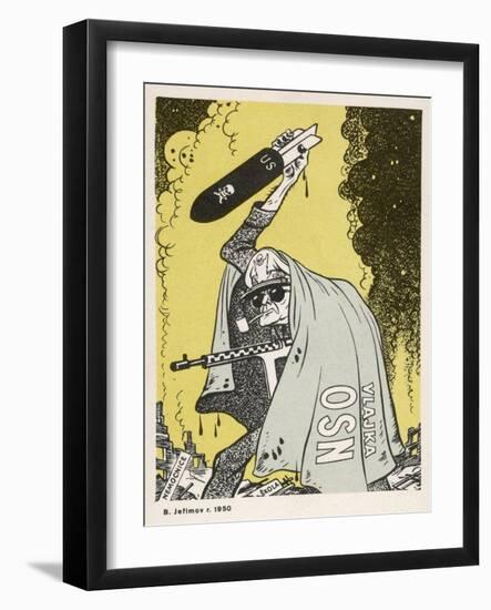 Anti-American Propaganda-B. Jefimov-Framed Art Print