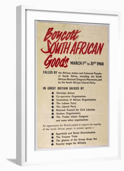 Anti-Apartheid Handbill-null-Framed Art Print