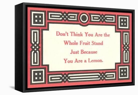 Anti-Arrogance Advice-null-Framed Stretched Canvas